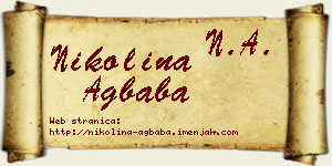 Nikolina Agbaba vizit kartica